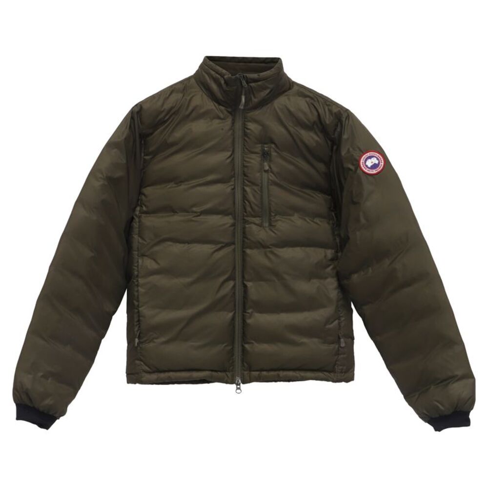 Canada Goose Lodge Packable Quilted Ripstop Down Jacket in Green Nylon
